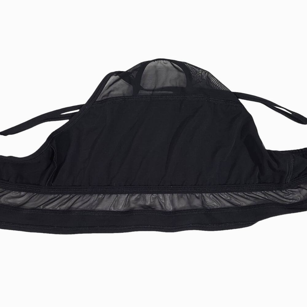 PINK Victoria's Secret Sport Bralette Cross Strap Mesh Back Close Black Large - Picture 4 of 10